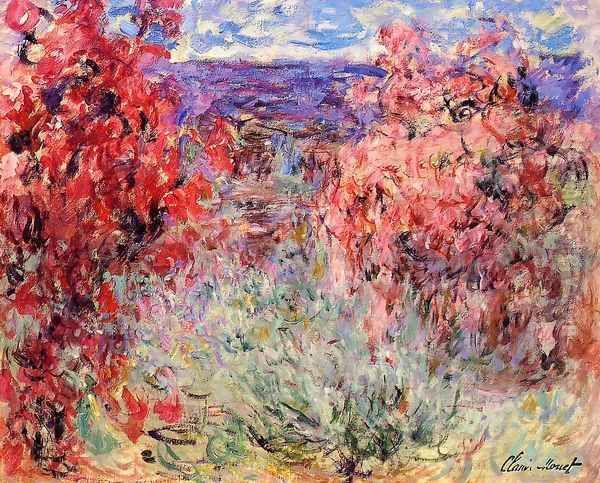 Flowering Trees Near The Coast Oil Painting by Claude Oscar Monet