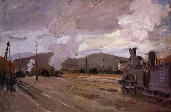 The Railroad Station At Argenteuil Oil Painting by Claude Oscar Monet