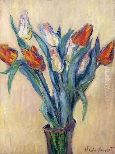 Vase of Tulips I Oil Painting by Claude Oscar Monet