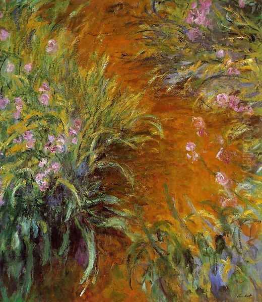 The Path Through The Irises Oil Painting by Claude Oscar Monet