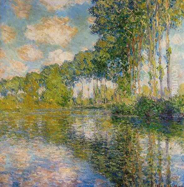 Poplars On The Banks Of The River Epte Oil Painting by Claude Oscar Monet