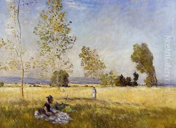 Meadow At Bezons Oil Painting by Claude Oscar Monet