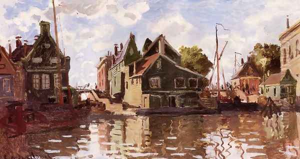 Canal In Zaandam Oil Painting by Claude Oscar Monet