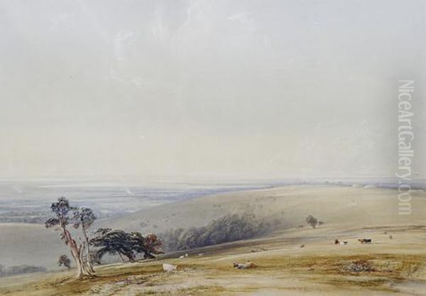 Bow Hill, Sussex Oil Painting by Anthony Vandyke Copley Fielding