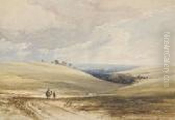 The Road Home Oil Painting by Anthony Vandyke Copley Fielding