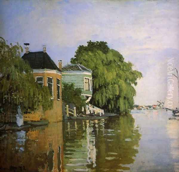 Zaandam (detail) Oil Painting by Claude Oscar Monet