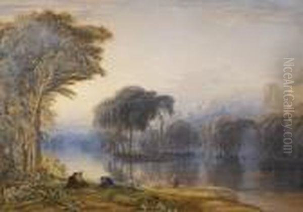 By The Waters Of Babylon Oil Painting by Anthony Vandyke Copley Fielding