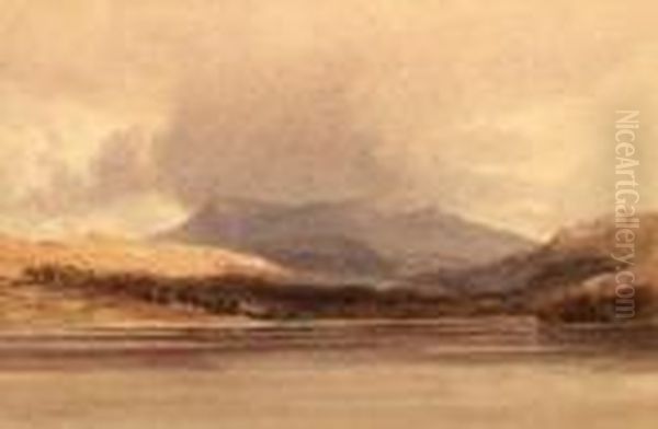 View Of A Scottish Loch Oil Painting by Anthony Vandyke Copley Fielding