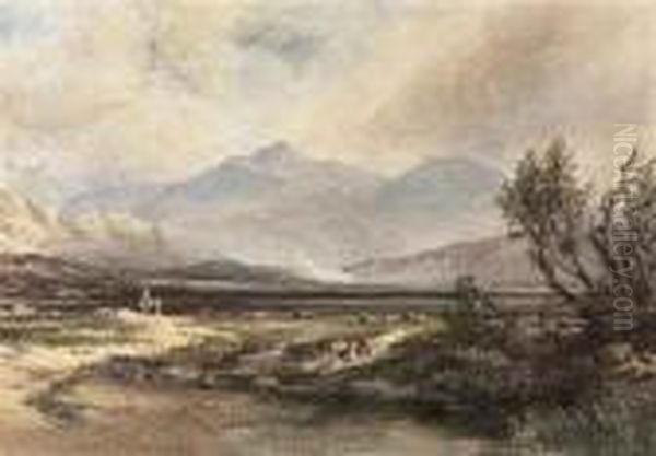 In The Highlands, Scotland Oil Painting by Anthony Vandyke Copley Fielding