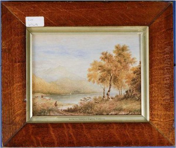 On Lake Windermere Oil Painting by Anthony Vandyke Copley Fielding