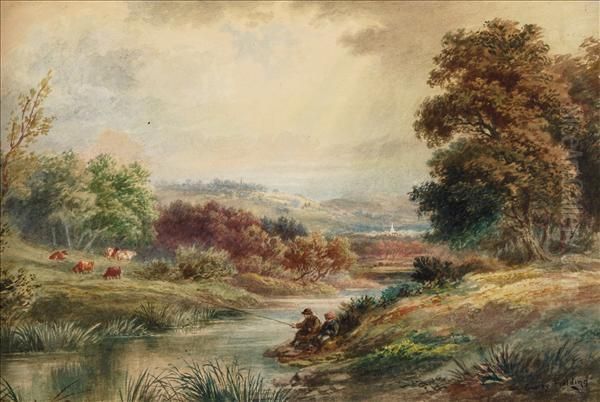 Fielding Theriver Mole W Oil Painting by Anthony Vandyke Copley Fielding