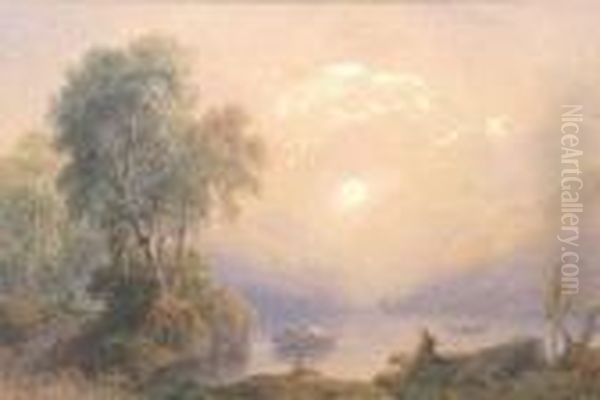 Loch Awe Oil Painting by Anthony Vandyke Copley Fielding