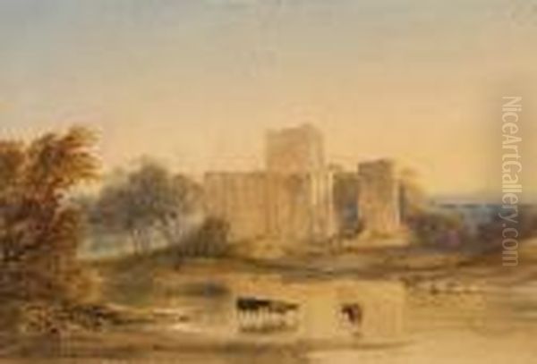 Brougham Castle Oil Painting by Anthony Vandyke Copley Fielding