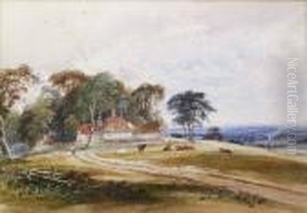 Near Cuckfield, Sussex Oil Painting by Anthony Vandyke Copley Fielding