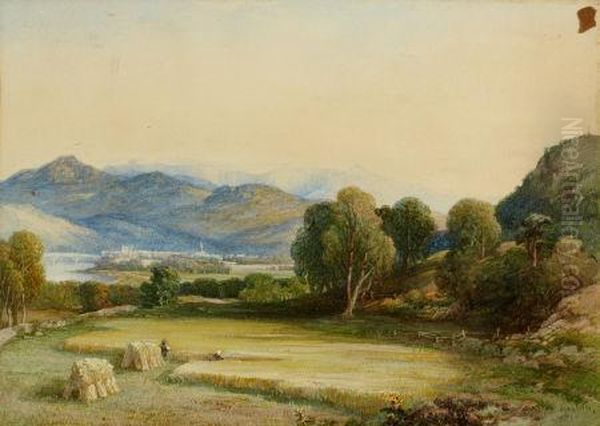 Panoramic Landscape Oil Painting by Anthony Vandyke Copley Fielding