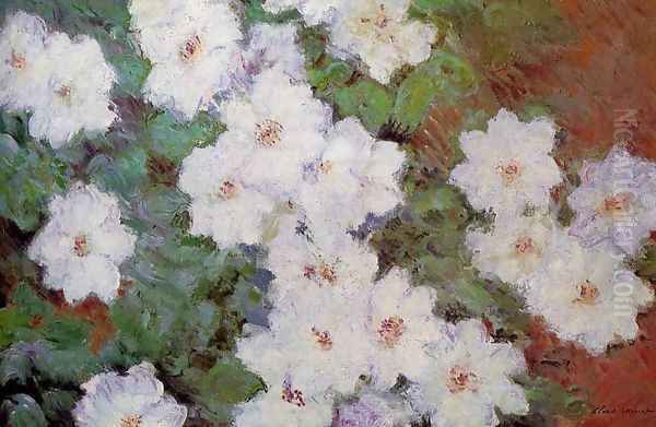 Clematis Oil Painting by Claude Oscar Monet