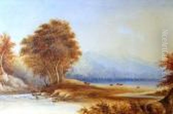 Lakeland Landscape Oil Painting by Anthony Vandyke Copley Fielding