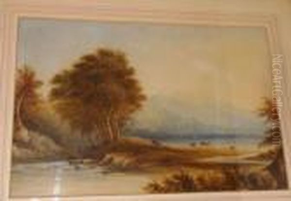 Lakeland Landscape Oil Painting by Anthony Vandyke Copley Fielding