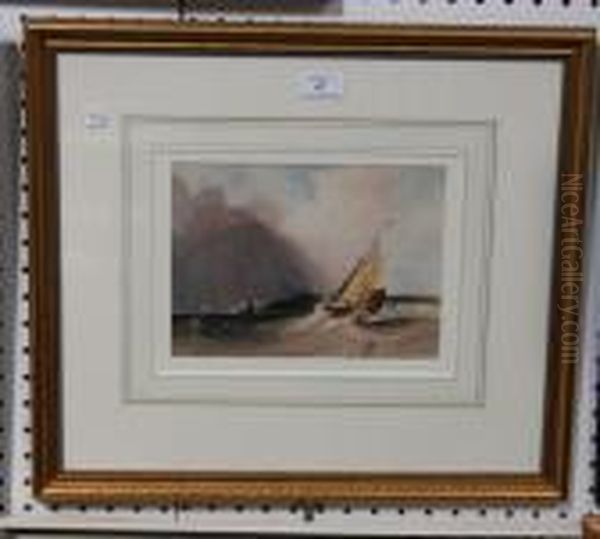 Ramsgate Harbour Oil Painting by Anthony Vandyke Copley Fielding