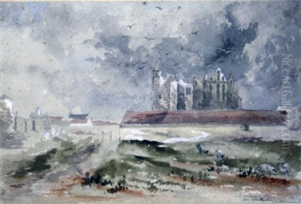 Dunham Abbey Oil Painting by Anthony Vandyke Copley Fielding