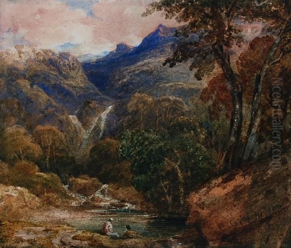 View Near Ambleside Oil Painting by Anthony Vandyke Copley Fielding