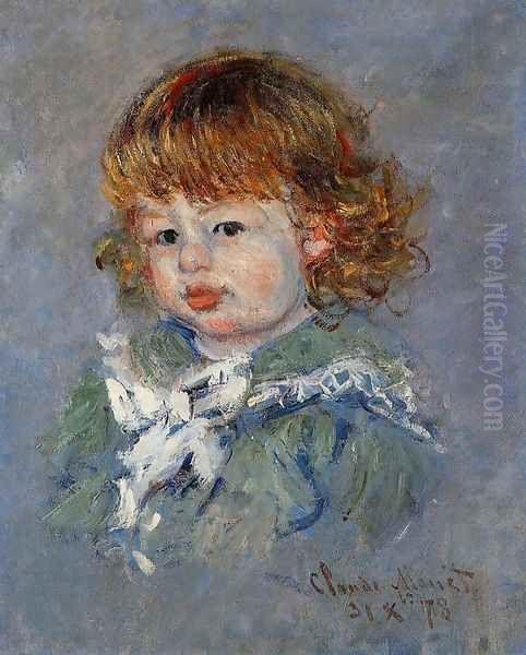 Jean Pierre Hoschede Called Bebe Jean Oil Painting by Claude Oscar Monet