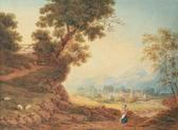 Weite Landschaf Oil Painting by Anthony Vandyke Copley Fielding