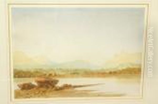 Langdale Pikes, From The Side Of Windermere Oil Painting by Anthony Vandyke Copley Fielding