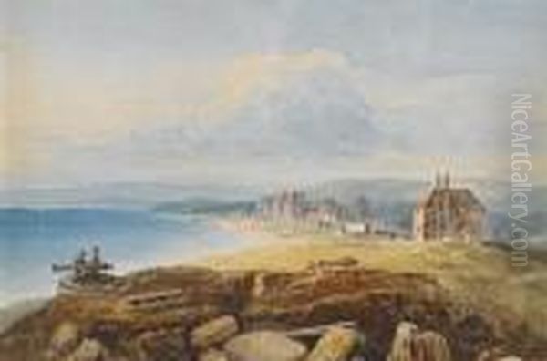 Eastbourne Oil Painting by Anthony Vandyke Copley Fielding