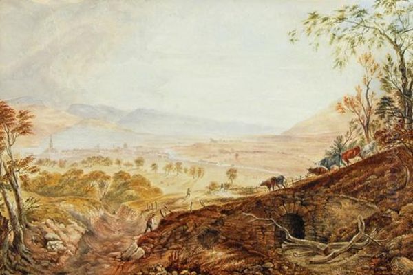 The Vale Of Keswick Oil Painting by Anthony Vandyke Copley Fielding