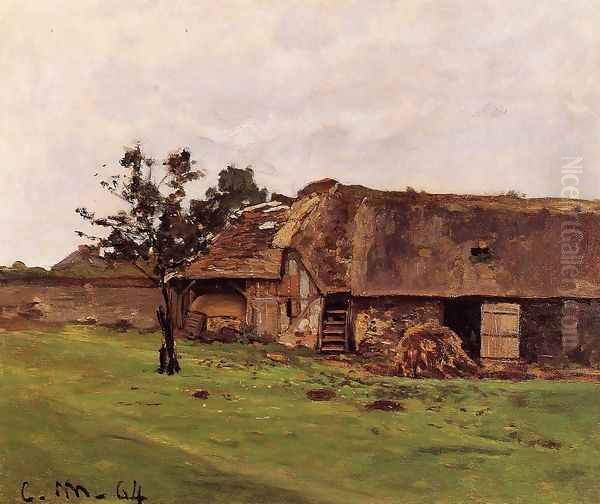 Farm Near Honfleur Oil Painting by Claude Oscar Monet