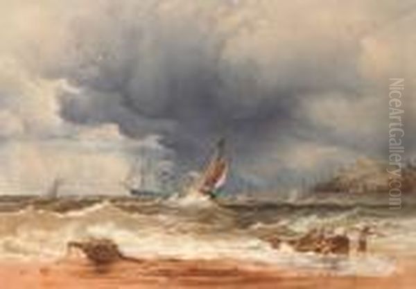 A Sea Piece Oil Painting by Anthony Vandyke Copley Fielding