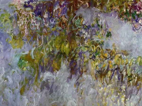 Wisteria (left half) I Oil Painting by Claude Oscar Monet