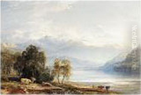 Loch Tay, Perthshire Oil Painting by Anthony Vandyke Copley Fielding