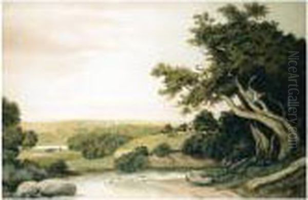 Near Haselmere, Surrey Oil Painting by Anthony Vandyke Copley Fielding