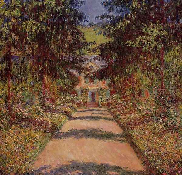 The Main Path At Giverny Oil Painting by Claude Oscar Monet