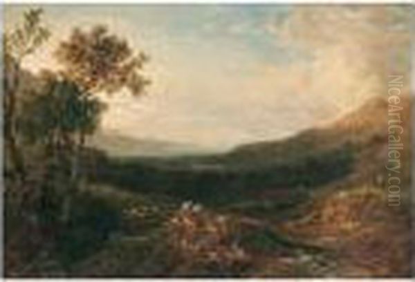 The Valley Of The Clyde Oil Painting by Anthony Vandyke Copley Fielding