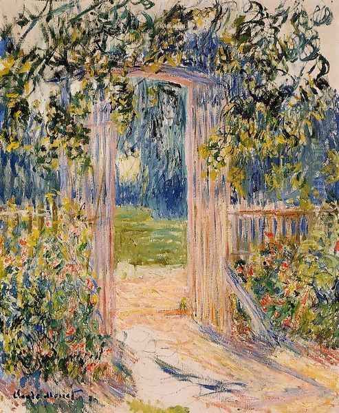 The Garden Gate Oil Painting by Claude Oscar Monet