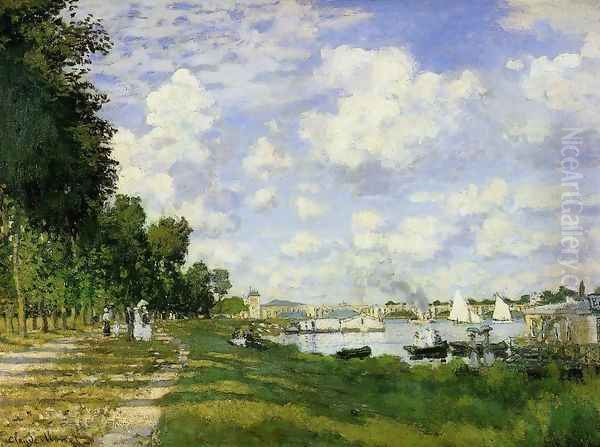 The Basin At Argenteuil Oil Painting by Claude Oscar Monet