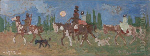 A La Fiesta Oil Painting by Pedro Figari