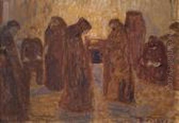 Velando Oil Painting by Pedro Figari