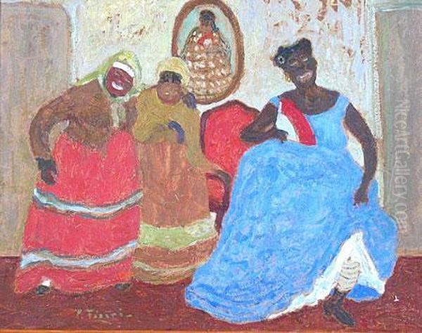 La Reina Oil Painting by Pedro Figari