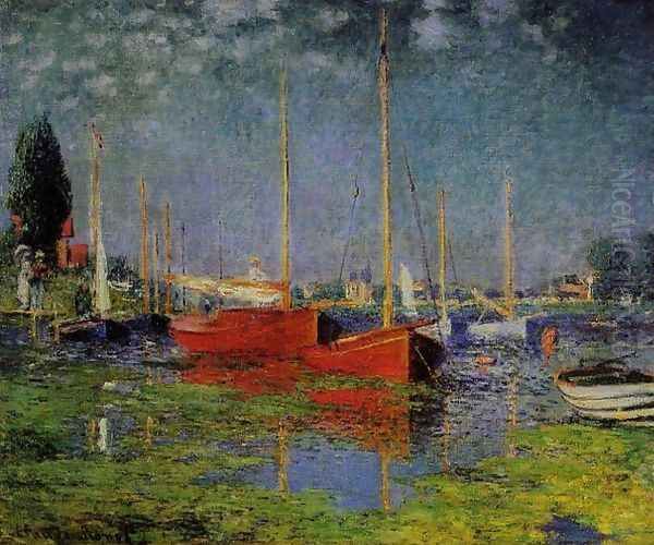 Pleasure Boats At Argenteuil Oil Painting by Claude Oscar Monet