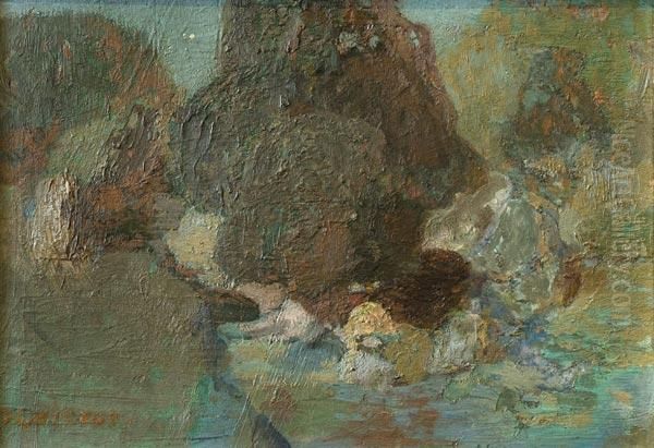 Rocas Oil Painting by Pedro Figari