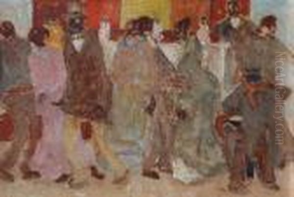 Candombe Oil Painting by Pedro Figari