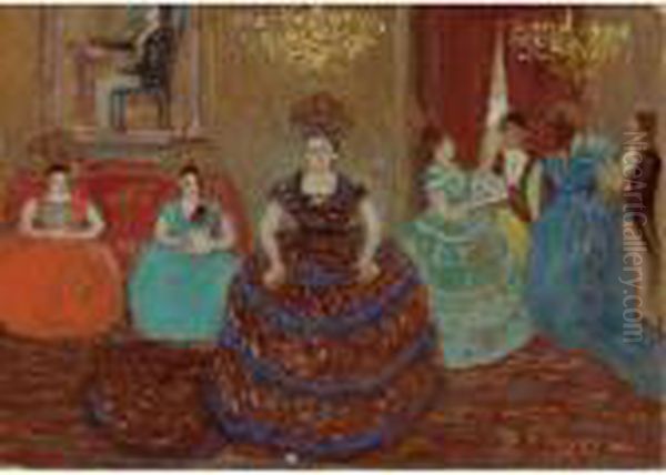 Mujeres En El Baile Oil Painting by Pedro Figari