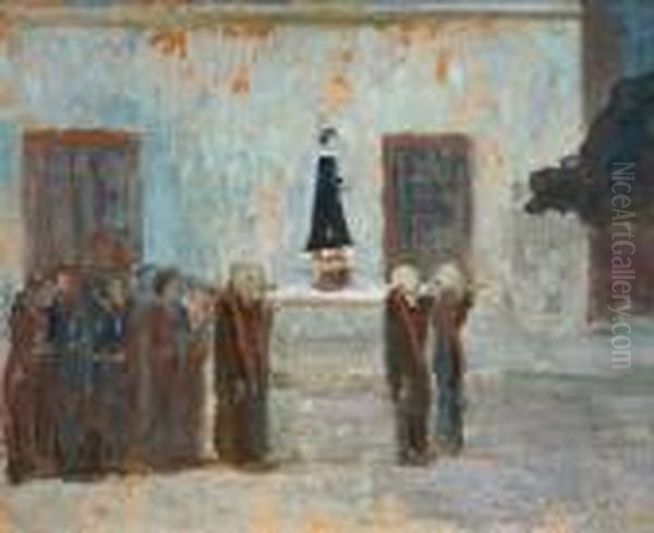 Misa Del Encuentro Oil Painting by Pedro Figari