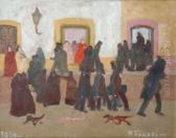 Entierro Oil Painting by Pedro Figari