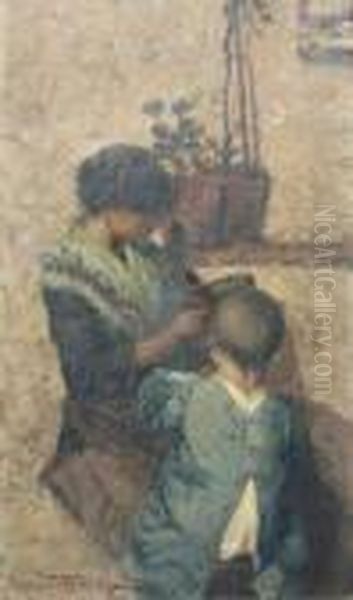 Maternidad Oil Painting by Pedro Figari