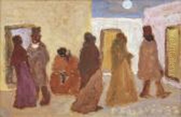 Visita De Duelo Oil Painting by Pedro Figari